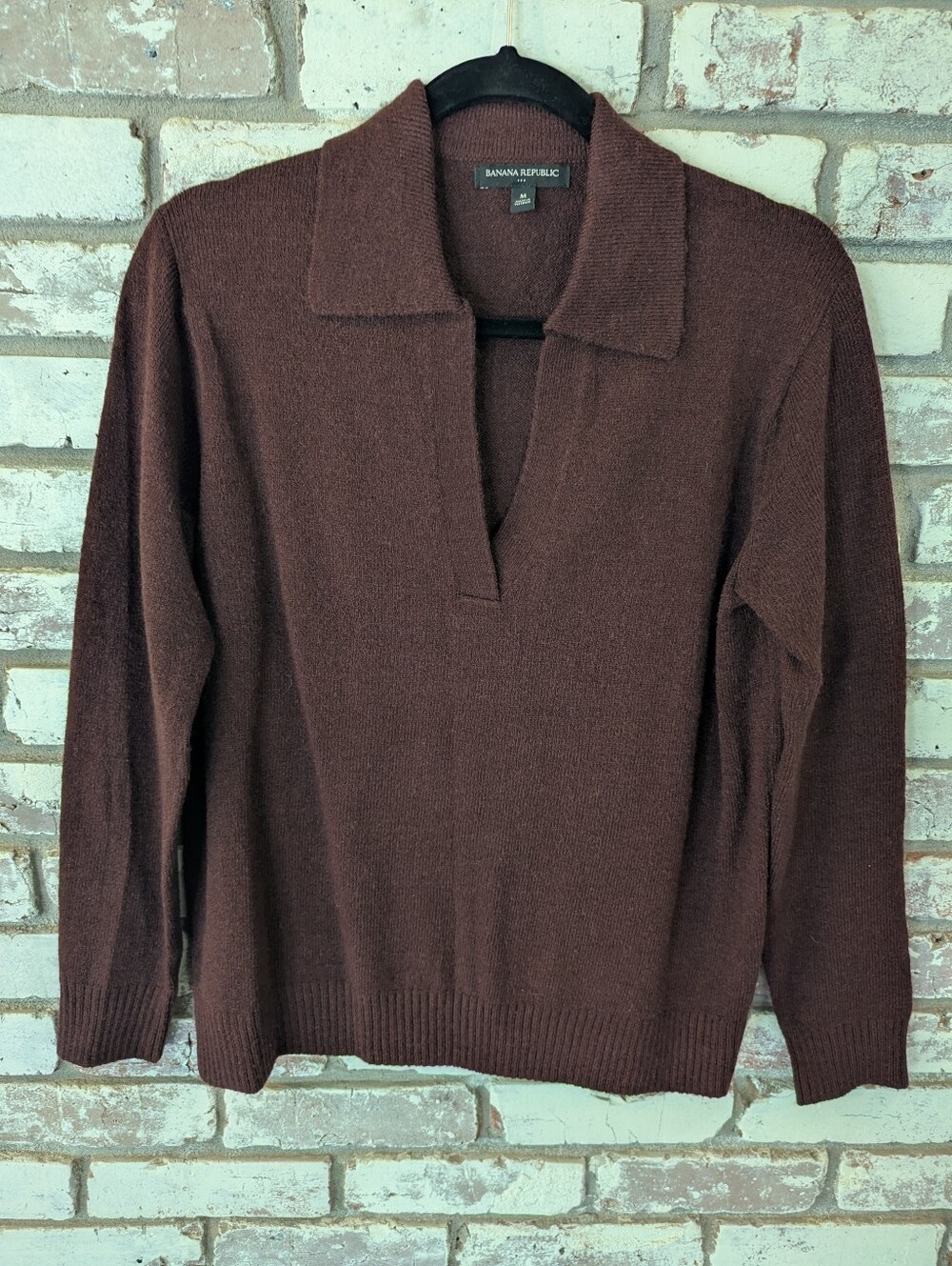Banana Republic Maroon Polo Sweater